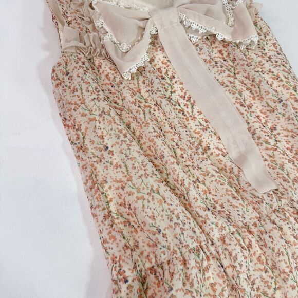 A'reve Mini Dress Womens Small Pink Sleeveless Ditsy Bloom Shabby Chic Dainty - Picture 4 of 9